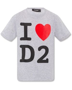 DSquared² T-Shirt Grau - Weiß