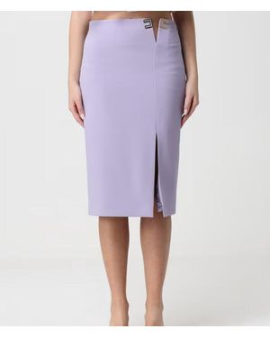 Elisabetta Franchi Rock mit Logo-Detail - Lila