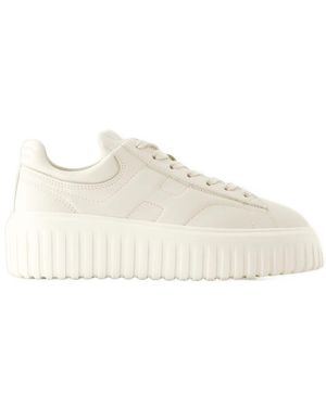 Hogan H Stripes Sneakers Leder Beige - Natur