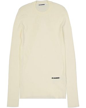 Jil Sander Logo ausgestatteter Jumper - Natur
