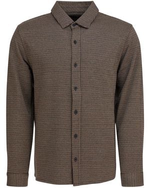 Vince Houndstooth Shirt Shirts - Brown