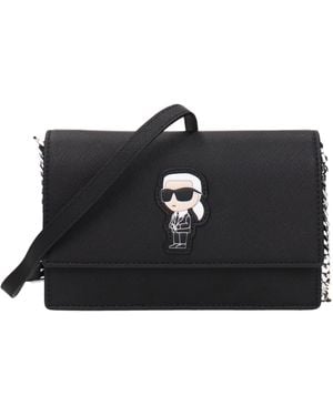 KARL LAGERFELD Bags With Tracolla Icon Polyurethane And - Black