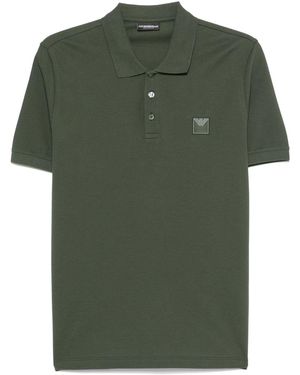 Emporio Armani Poloshirt Mit Logo-Patch - Grün