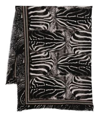 Faliero Sarti Zebra Wolle und Kaschmir haben gestohlen - Schwarz