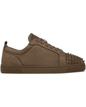 Christian Louboutin Lace-Up Flat Trainers - Brown