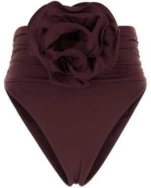 Magda Butrym Grape Stretch Nylon Bikini Bottom - Purple