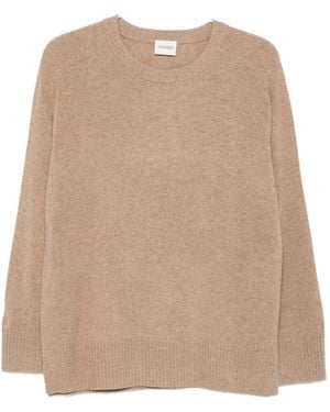 Closed Wool Crewneck Jumper - Natural