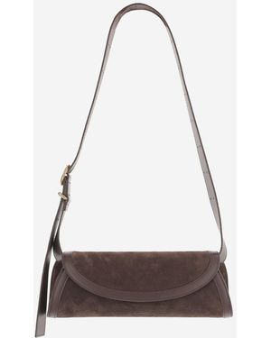 Jil Sander Kleine Cannolo-Tasche aus Wildleder von - Braun