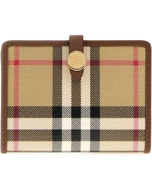 Burberry Printed Canvas Card Holder Mini - Natural