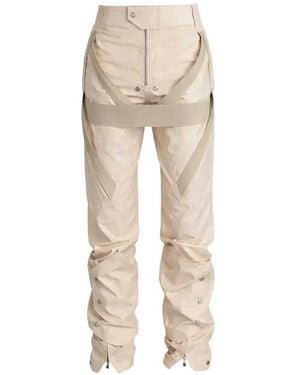 Rick Owens Harness Pants With Snap Closure - Natural