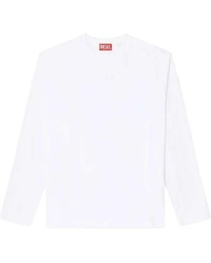 DIESEL Kristian Long Sleeve T Shirt - White