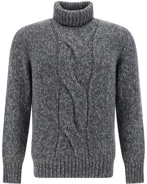 Brunello Cucinelli High Neck Sweater - Grau