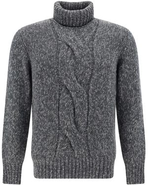 Brunello Cucinelli Hoher Nackenpullover - Grau