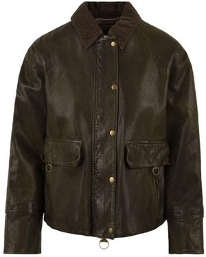 The Jackie Leathers Coats - Black