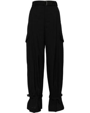 Sacai Belted Tailored Pants - Black