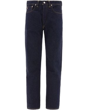 RRL Straight Fit Once Washed Selvedge Jeans - Blue
