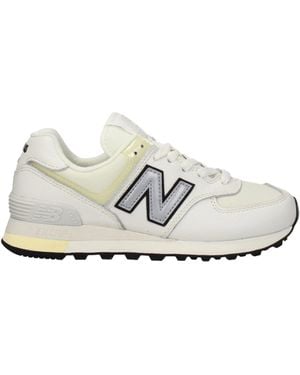 New Balance Trainers 574 Donna Tessuto - White