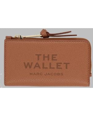Marc Jacobs Wallet The Leather Slim Cow & Purses - Brown