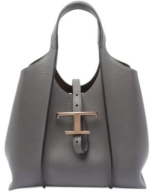 Tod's Tod 's Mini Lederen Boodschappentas - Grijs
