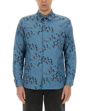 Paul Smith Regular Fit Organic Cotton Shirts - Blue