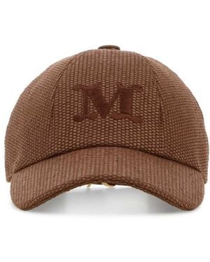 Max Mara Raffia Circense Baseball Cap - Brown
