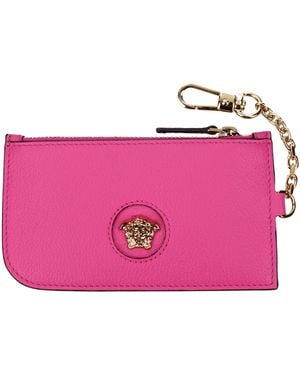 Versace Pink Leather Wallet - Purple