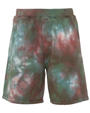 DSquared² Cotton Tie Dye Shorts - Grey