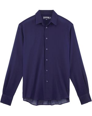Vilebrequin Chemise unisexe en coton biologique - Bleu
