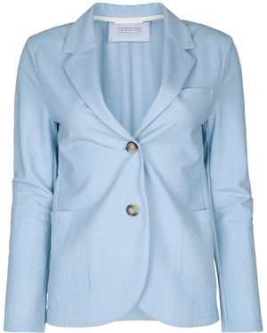 Harris Wharf London Stand Up Collar Blazer Rayon - Blue