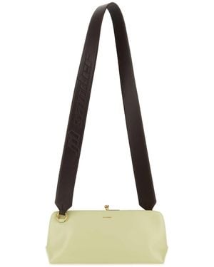 Jil Sander Pastel Leather Small Goji Shoulder Bag - Green