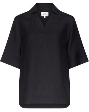 Loulou de Saison Ermo Oversized Polo - Black
