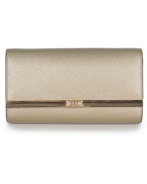 Michael Kors "mona" -koppeling Gemaakt Van Gehamerd Leer - Naturel