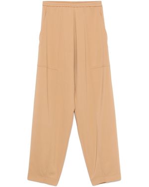 forte_forte Stretch Cady Crepe Elasticated Cargo Trousers Clothing - Natural