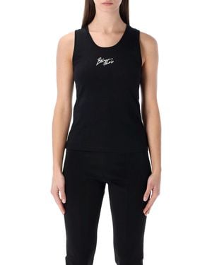 Balmain Logo Print Tank Top - Black