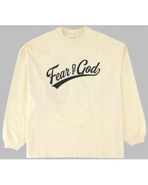 Fear Of God T Shirt A Manica Lunga "Merch" - Natural