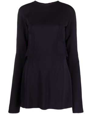 032c 'Kicked Back' Structured Short Dress - Black