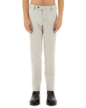 PT Torino Cotton Trousers - Natural