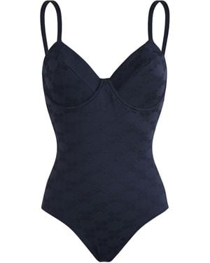 Vilebrequin Jacquard Swimsuit With Structured Cups - Blue