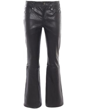 S.W.O.R.D LONDON Leather Trousers - Grey