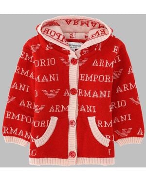 Emporio Armani Boys Baby Wool Silk Cashmere Jacket - Red