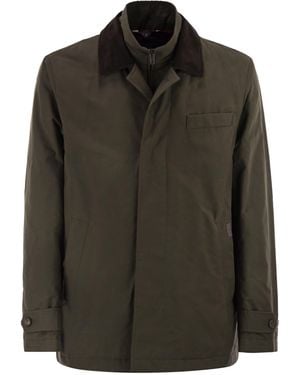 Fay Short Morning Raincoat - Black