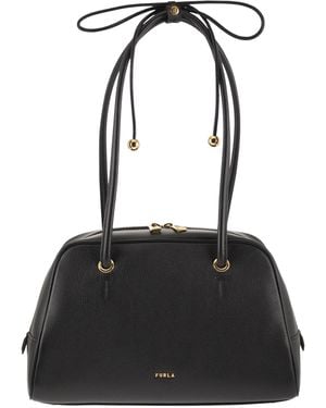 Furla Poppy M – Top Handle Bag - Black