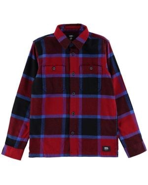 Vans Flannel Shirt With Logo - Red