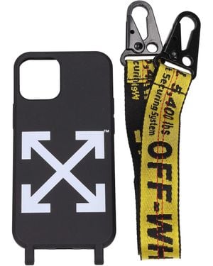 Off-White c/o Virgil Abloh Gebroken Witte Iphone-deur Iphone 12 M Man Polyurethaan Zwart