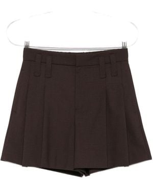 Brunello Cucinelli Wolle Blend Shorts - Braun