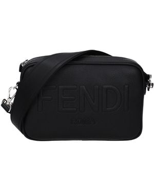 Fendi Schoudertassen Mannen Leer Zwart