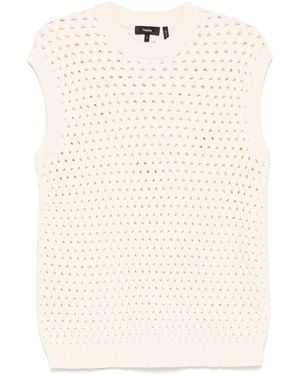 Theory Cable-Knit Vest - Natural