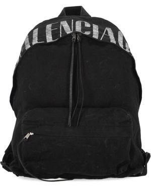 Balenciaga Editor Mochila blanca negra - Negro