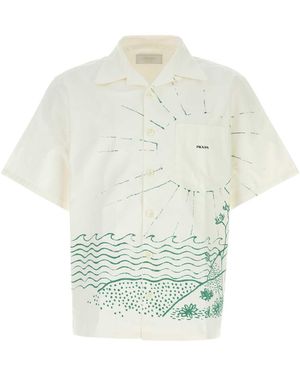 Prada White Poplin Shirt