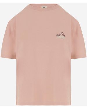 Autry Cotton T -Shirt mit Logo - Pink